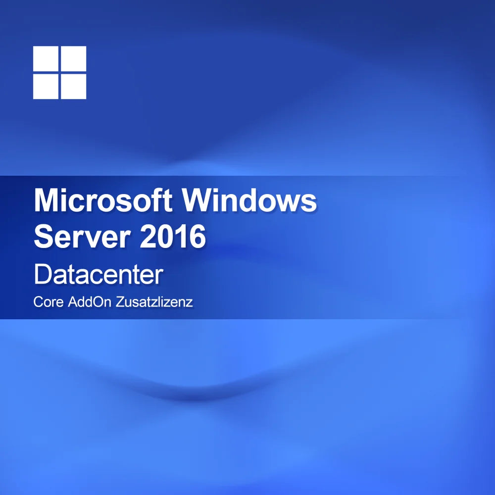 Microsoft Windows Server 2016 Datacenter, Core AddOn Licença Adicional