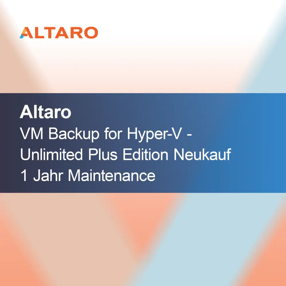 Altaro VM Backup para Hyper-V - Edição Unlimited Plus