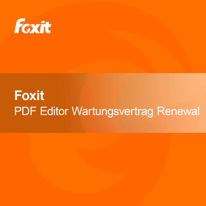 Renovação do Contrato de Manutenção do Foxit PDF Editor