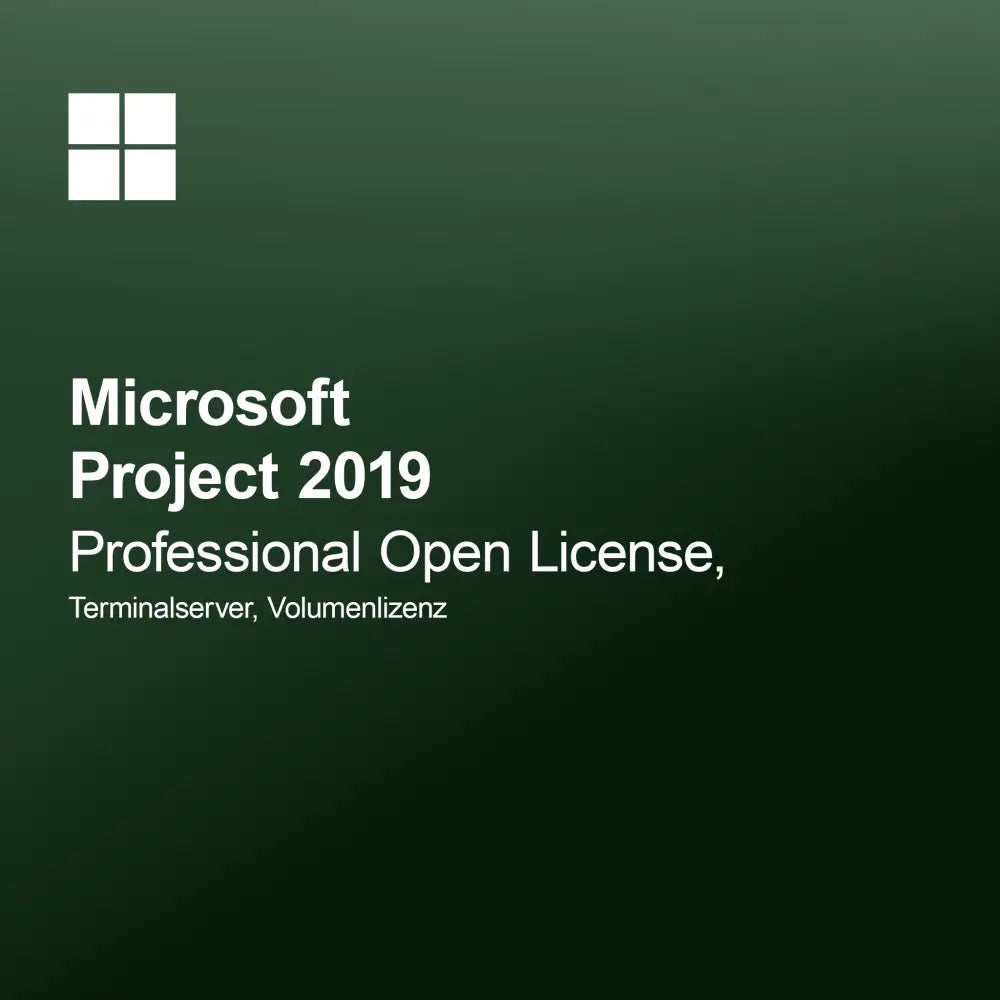 Microsoft Project 2019 Professional Licença Aberta, Servidor Terminal, Licença por Volume