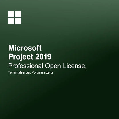 Microsoft Project 2019 Professional Licença Aberta, Servidor Terminal, Licença por Volume