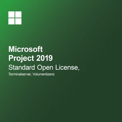 Microsoft Project 2019 Standard Licença Aberta, Servidor Terminal, Licença por Volume