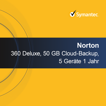 Norton 360 Deluxe, Backup em Nuvem de 50 GB, 5 dispositivos 1 ano