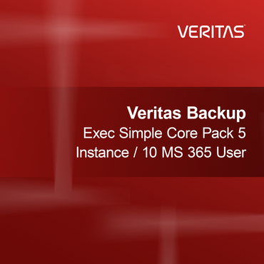 Pacote Básico Simples Veritas Backup Exec 5 Instâncias / 10 Usuários MS 365